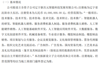 蒂艾斯擬投資1000萬設立全資子公司 布局數字文化創意軟件開發